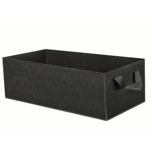 Cloth Fabric Planter Box Bag9.5 Gallon 23.6x11.8x7.9 Black 2 Handle Pot Insert